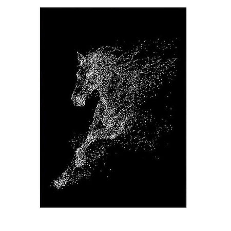Silhouette de cheval goutte deau | Broderie diamant complet - Animaux Cheval Produit