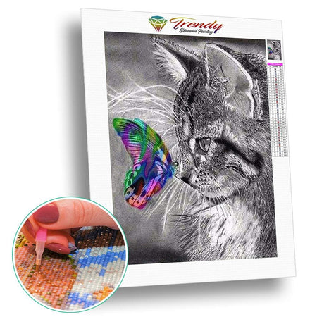 Tiens chalut toi ! | Broderie diamant complet - Animaux Chat Oiseau Papillon Produit